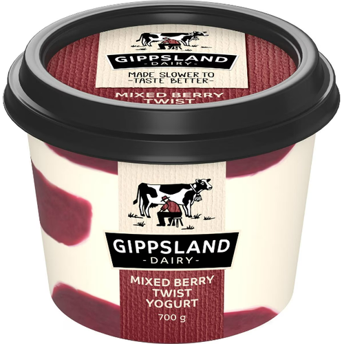 Gippsland Dairy Mixed Berry Twist Yoghurt 720g