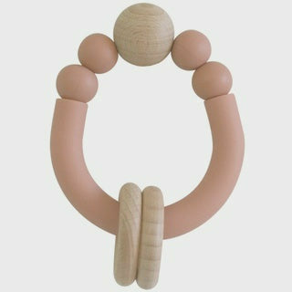 Remy Beechwood Silicone Teether Terracotta