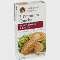 Temptation Premium Quiche Tasty Cheese & Bacon 2 pack