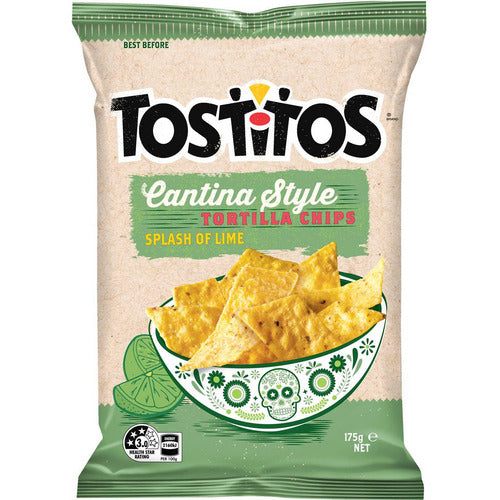 Tostitos Tortilla Corn Chips Splash Of Lime Cantina Style 175g