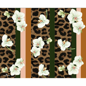 Manor Road Paper Placemats - White Orchids & Leopard