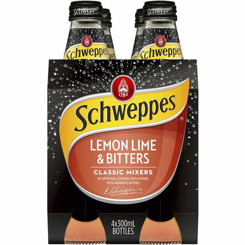 Schweppes 300ml 4pk - Lemon, Lime & Bitters