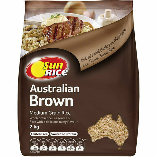 Sunrice Brown Rice Medium Grain 2kg