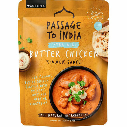 Passage to India Simmer Sauce Butter Chicken Extra Mild 375g