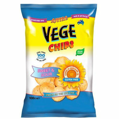 Ajitas Vege Chips Sweet & Sour 100g