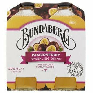 Bundaberg Sparkling Passionfruit Sparkling Drink 4x375ml