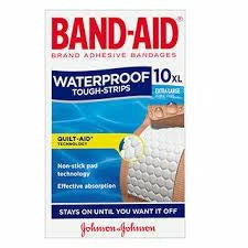 Band-Aid Tough Strips Waterproof XL 10 pk