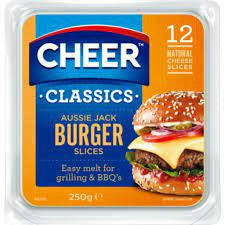 Cheer Aussie Jack Burger Cheese Slices 250g