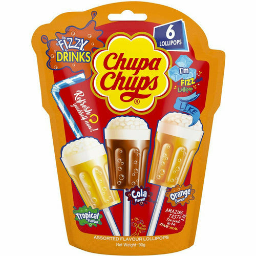 Chupa Chups Fizzy Drink Lollipops 6 Pack