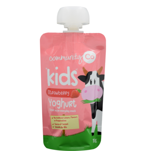 Community Co Kids Yoghurt Strawberry Pouch 70g