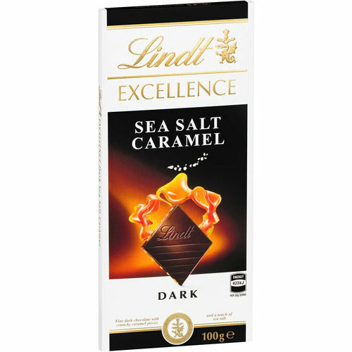 Lindt Excellence Dark Chocolate Sea Salt Caramel 100g block