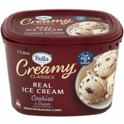 Bulla Creamy Classics Ice Cream 2lt - Cookies/Cream