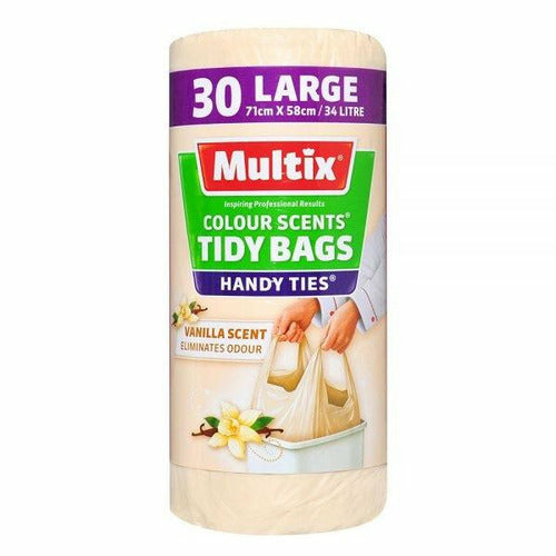Multix Tidy Bag Colour Scent - Large Vanilla 30pk
