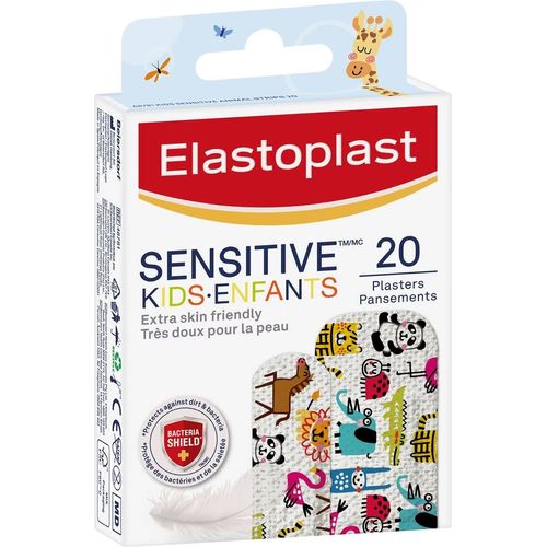 Elastoplast Sensitive Plasters For Kids With Animal Print 20 Pack