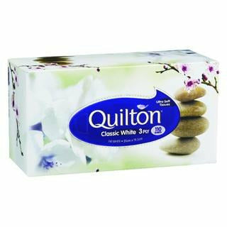 Quilton 3ply 110s White Facial Tissue