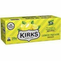 Kirks Lemon Squash Cans 375ml - 10pk