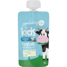 Community Co Kids Vanilla Yoghurt Pouch 140gm