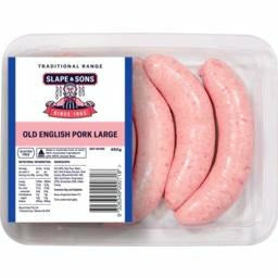 Slape & Sons English Pork Sausage 480g