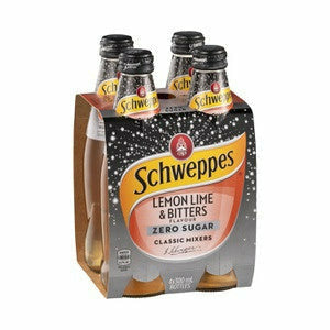Schweppes 300ml 4pk - Lemon Lime Bitters Zero Sugar