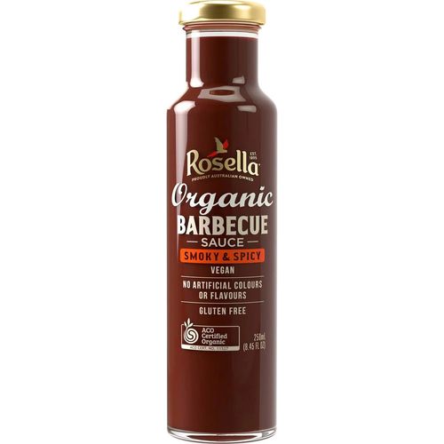 Rosella Organic BBQ Sauce Smoky & Spicy 250ml