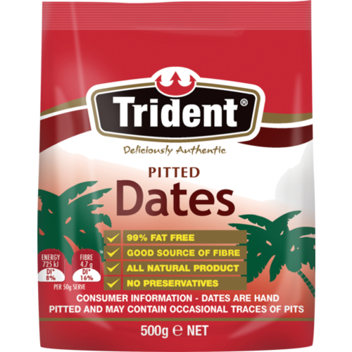 Trident Dates Pitted 500g
